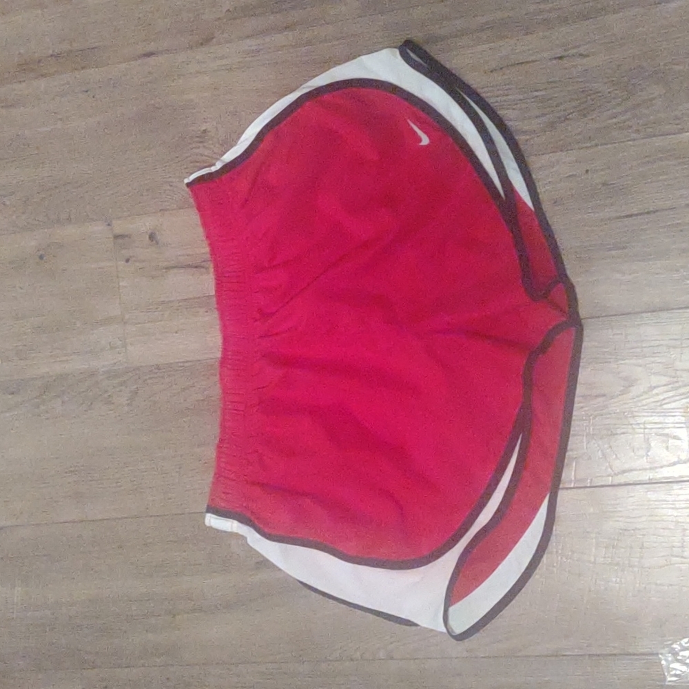 XL women's red and white Nike DRI Fit Shorts